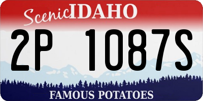 ID license plate 2P1087S