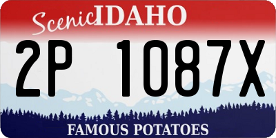 ID license plate 2P1087X