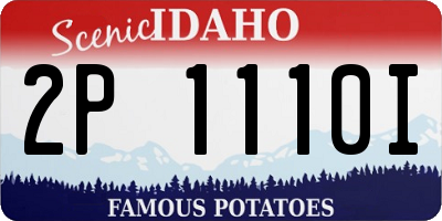 ID license plate 2P1110I