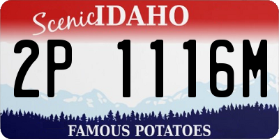 ID license plate 2P1116M