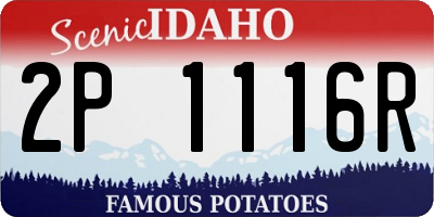 ID license plate 2P1116R