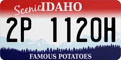 ID license plate 2P1120H