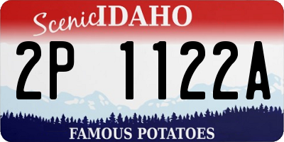 ID license plate 2P1122A