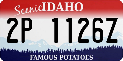 ID license plate 2P1126Z