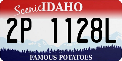 ID license plate 2P1128L