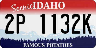ID license plate 2P1132K