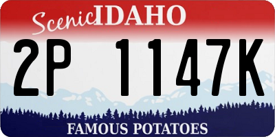 ID license plate 2P1147K