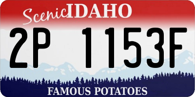 ID license plate 2P1153F
