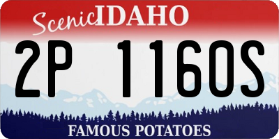 ID license plate 2P1160S