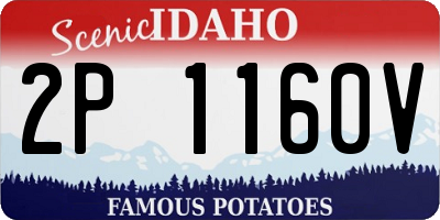 ID license plate 2P1160V