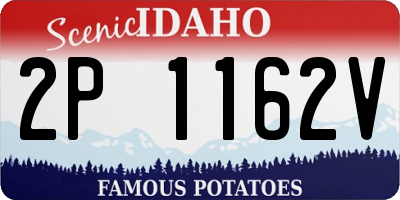 ID license plate 2P1162V