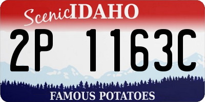 ID license plate 2P1163C