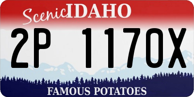ID license plate 2P1170X