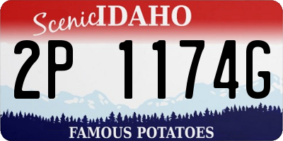 ID license plate 2P1174G