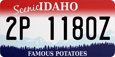 ID license plate 2P1180Z