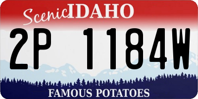 ID license plate 2P1184W