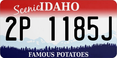 ID license plate 2P1185J