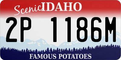 ID license plate 2P1186M