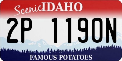 ID license plate 2P1190N