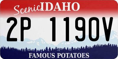 ID license plate 2P1190V
