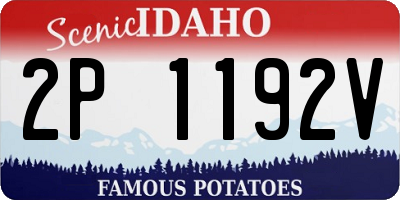 ID license plate 2P1192V