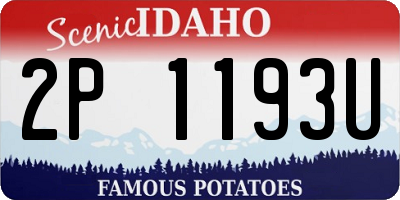 ID license plate 2P1193U