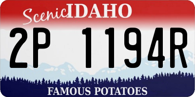 ID license plate 2P1194R