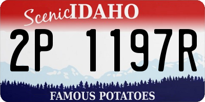 ID license plate 2P1197R