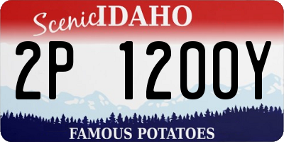 ID license plate 2P1200Y
