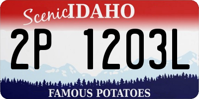 ID license plate 2P1203L