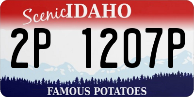 ID license plate 2P1207P