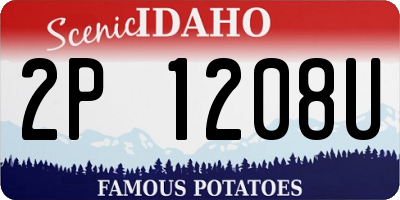 ID license plate 2P1208U