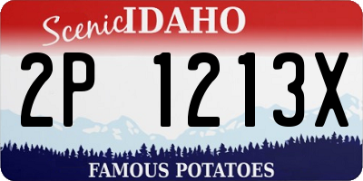 ID license plate 2P1213X