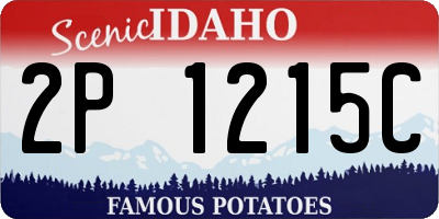 ID license plate 2P1215C
