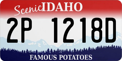 ID license plate 2P1218D