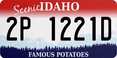 ID license plate 2P1221D