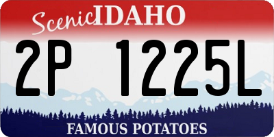 ID license plate 2P1225L