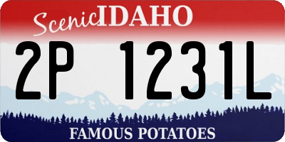 ID license plate 2P1231L