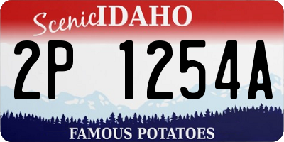 ID license plate 2P1254A