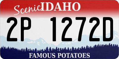 ID license plate 2P1272D