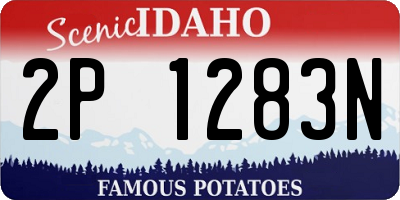 ID license plate 2P1283N