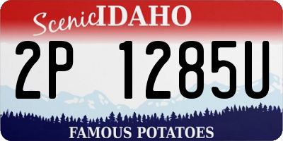 ID license plate 2P1285U