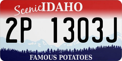 ID license plate 2P1303J