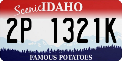 ID license plate 2P1321K