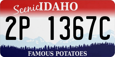 ID license plate 2P1367C