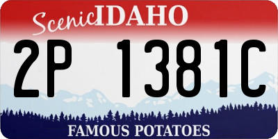 ID license plate 2P1381C