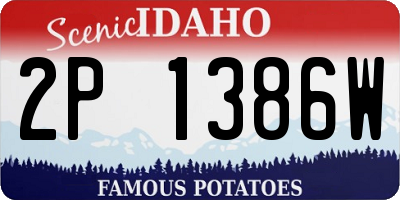 ID license plate 2P1386W