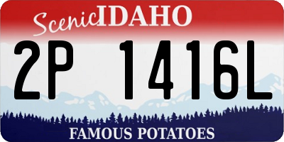 ID license plate 2P1416L