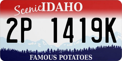 ID license plate 2P1419K