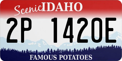 ID license plate 2P1420E
